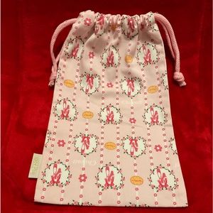 A Very Cute Chacott Dance Ballet Slipper Print Drawstring Bag